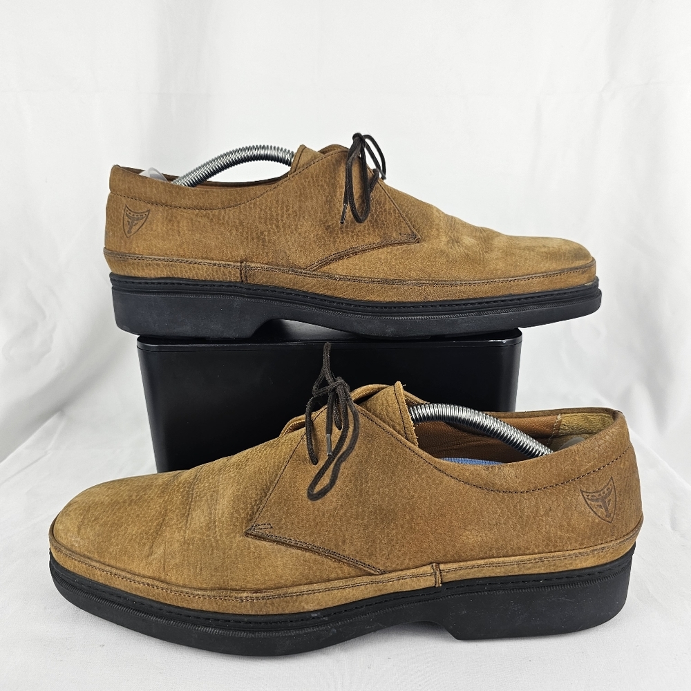 Michael Toschi Balboa Brown Leather Shoes Made In Italy Size 11 Superfeet Insole